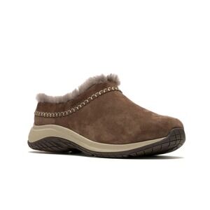 Merrell Womens Encore Ice 5 Bracken Brown Suede Sheepskin Lined Clogs J005126